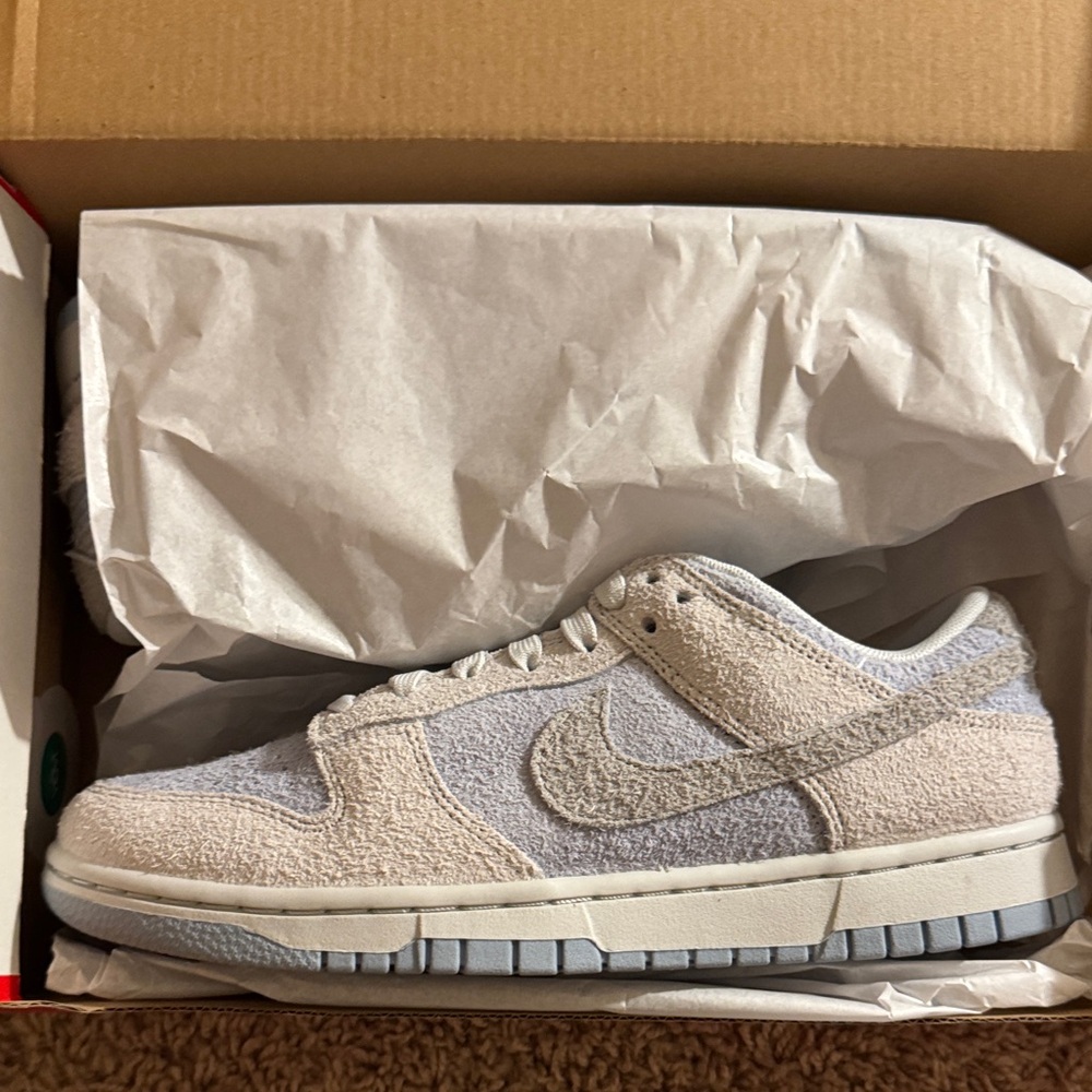 Nike Dunk Low in Cream and Light Gray